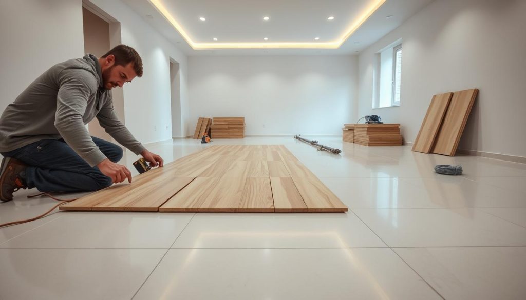 boden verlegen auf fliesen