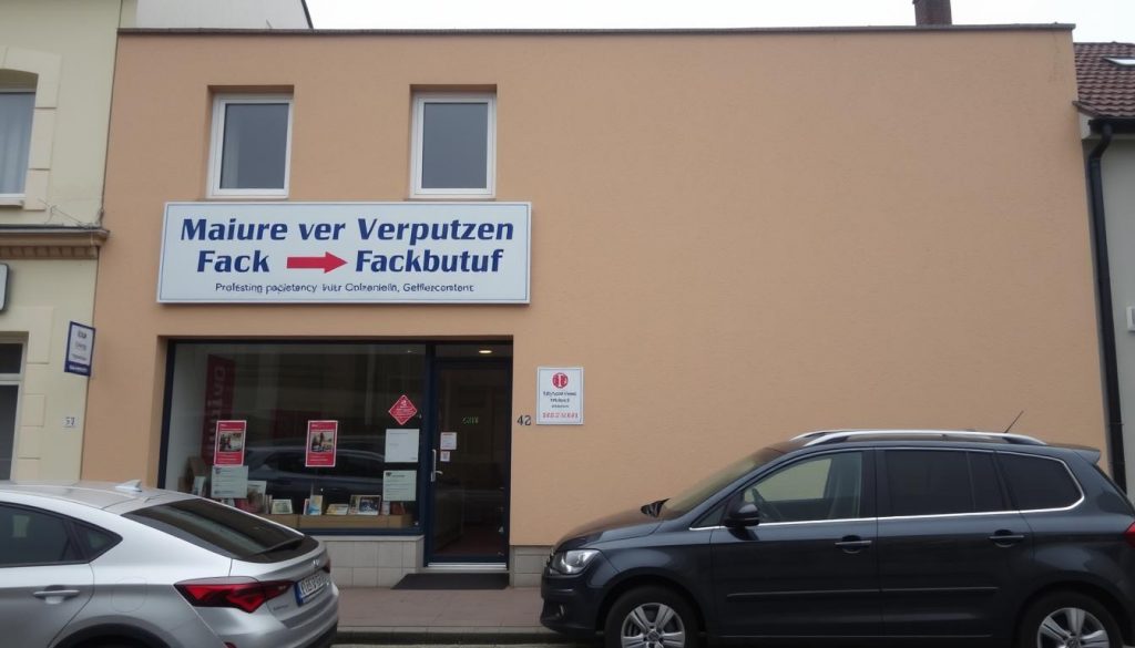 verputzen einer mauer