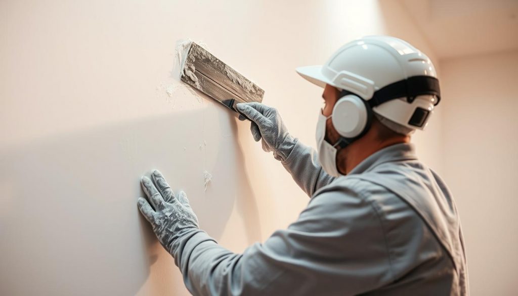 verputzen einer wand